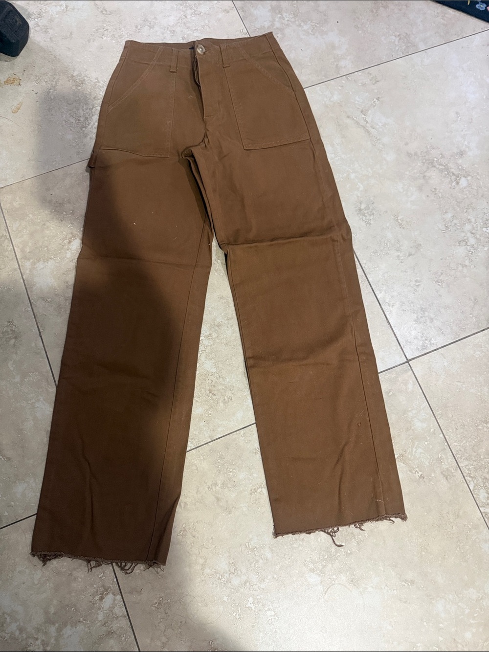 Forever 21 Brown Straight Utility Trousers